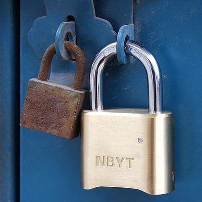 NBYT密码锁304不锈钢锁梁门更衣柜房门密码防锈货车防水仓库挂锁