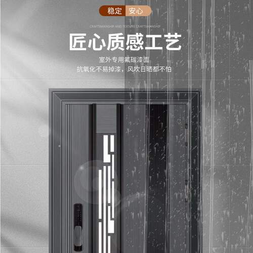 智能锁甲级韩式门 不锈钢彩钢入户门 家用小区自建房隔音厂家批发