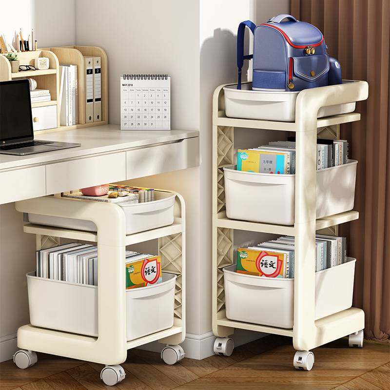 书包置物架可移动小推车书桌下神器滑轮书本储物柜放收纳书架落地,收纳整理,书桌收纳置物架,淘宝优惠券,粉丝福利购,淘宝优惠卷