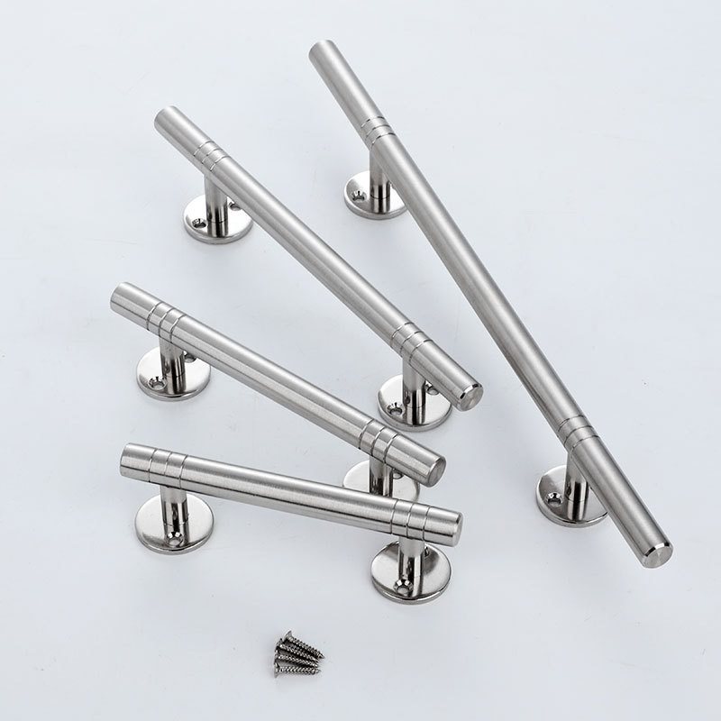 不锈钢门把手橱柜实心拉手抽屉T加长双衣柜弯型AB拉手门批发型