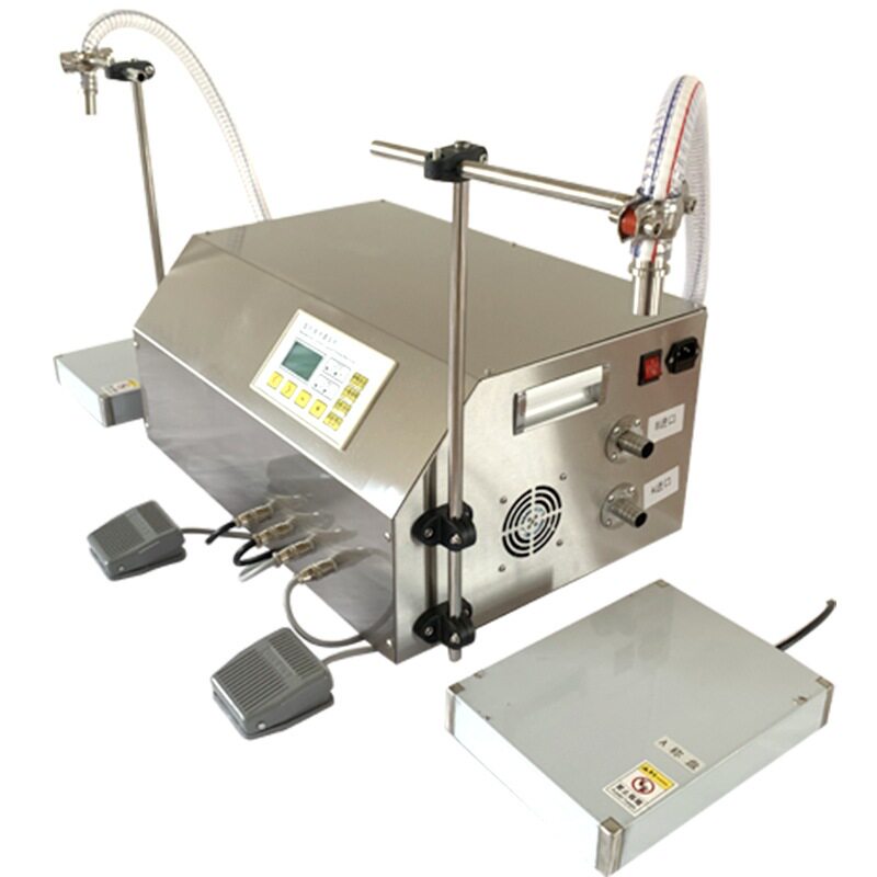 G43BW双头称重定量液体灌装机白酒精肥料防冻液涂料半自动分装机