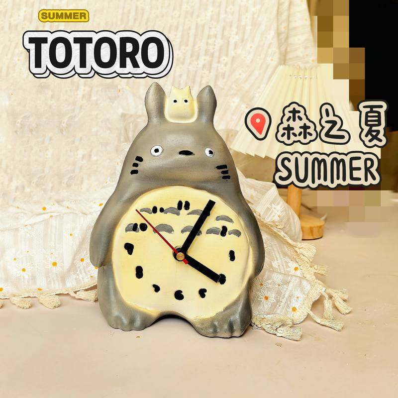 可爱龙猫台钟座钟表静音时钟高级高颜值摆台钟表桌面摆钟摆件钟表,家居饰品,座钟,淘宝优惠券,粉丝福利购,淘宝优惠卷