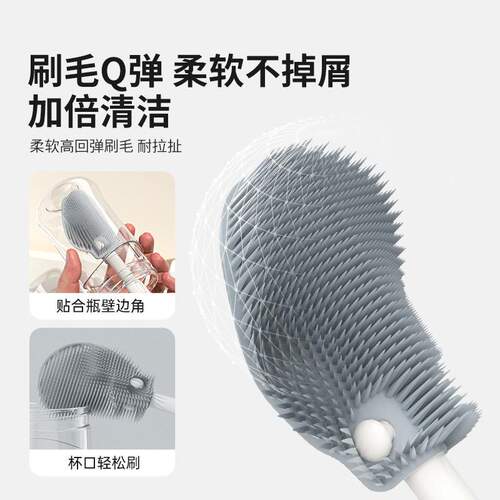 爱尼诺新生儿便携式奶瓶刷多功能外出旅行奶嘴刷吸管刷收纳盒