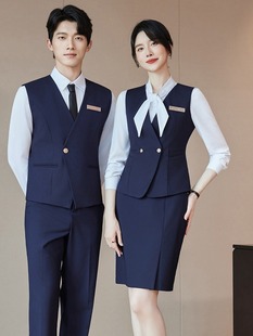 职业马甲春秋季物业经理客服服务员收银工作服桌球室酒店餐饮前台