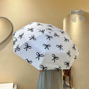 新款直销Rosy自动高颜值黑胶太阳伞防晒防紫外线晴雨两用女小巧折