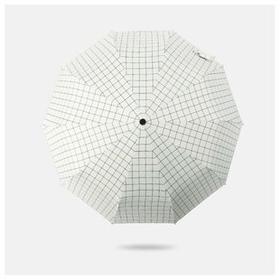黑白格子雨伞全自动商务伞雨伞防晒遮阳伞防风批发黑胶牢固礼品