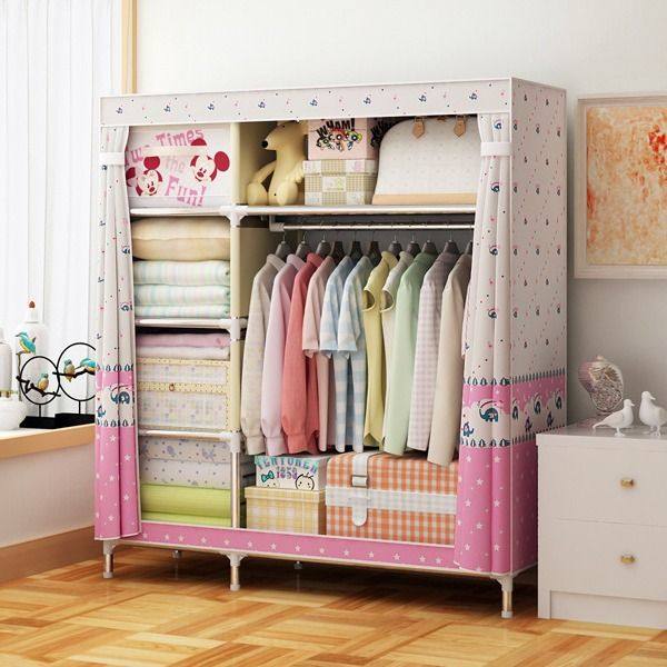 2511双人宿舍组装挂衣橱简易布艺收纳钢架金属布衣柜钢管加粗加固,住宅家具,伸缩衣/裤架,淘宝优惠券,粉丝福利购,淘宝优惠卷