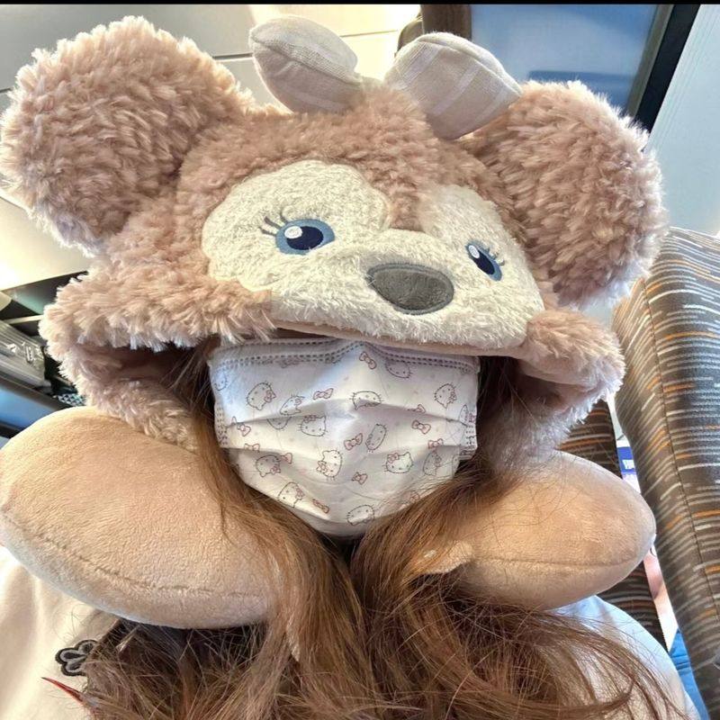 雪莉玫u型枕旅行便携可爱连帽颈枕办公室学生宿舍午睡枕u形枕护脖