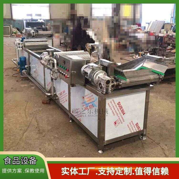 连续式加工鱼肉丸子成型流水线鸡腐丸蒸煮机鱼肉丸子成型冷却线