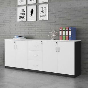 办公室文件柜资料储存矮柜打印机地小柜子放置木质窄柜柜柜边靠墙