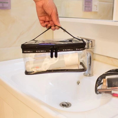 日式洗漱防水收纳包旅行化妆包直供厂家小手提便携式护肤透明