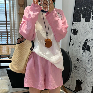 欧货时尚套装女2024夏季高级感气质显瘦无袖西装上衣短裤两件套潮