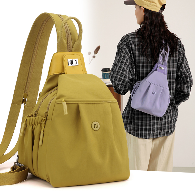 防盗背包女小背包2025新款百搭双肩包迷你休闲牛津布多功能斜挎包