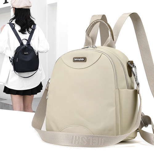 2025新款时尚通勤双肩包女帆布旅行小型背包小巧徒步尼龙布小包包