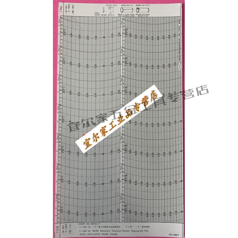 ISUZU气象仪表记录纸TH-27R温湿度记录仪7日卷记录纸20012-7100