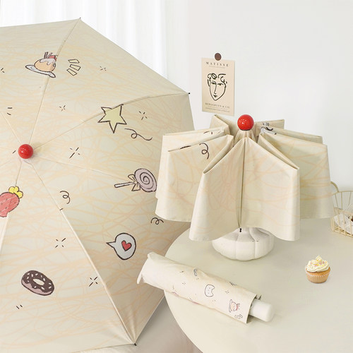 雨伞原创红鼻子黑胶防晒晴雨两用