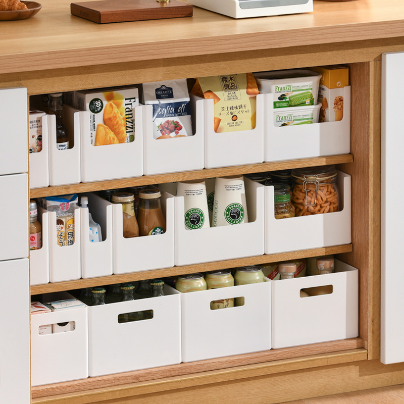 大容量橱柜收纳盒直角厨房零食储物筐餐边柜子内里抽屉杂物整理箱