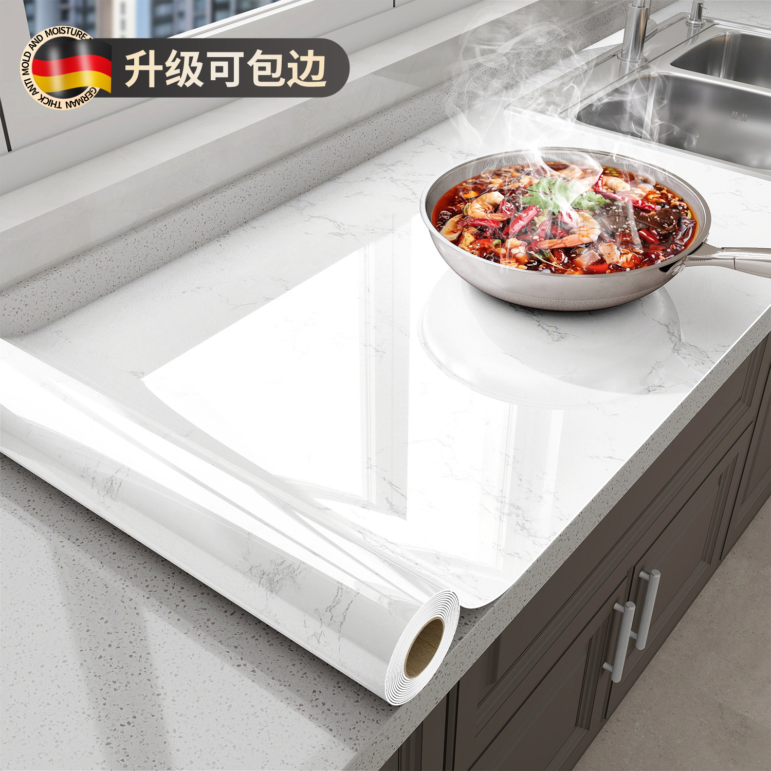 厨房防油贴纸加厚灶台台面大理石防水自粘耐高温墙贴膜橱柜保护膜,家居饰品,软装墙贴,淘宝优惠券,粉丝福利购,淘宝优惠卷