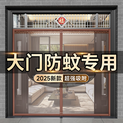 大门专用防蚊门帘2025新款高档入户门农村自建房纱窗家用磁性别墅