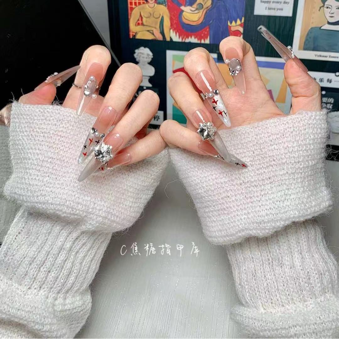 冰雪小香纯手工穿戴甲美甲
