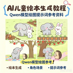 AI儿童绘本生成教程Qwen模型绘画创作提示词整理全套参考资料包
