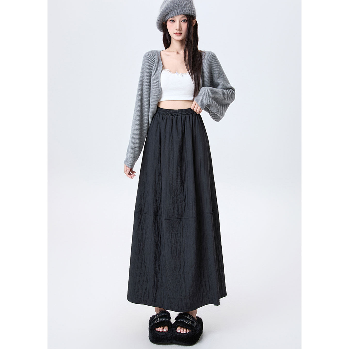 【赠运费险】日系文艺肌理半身裙