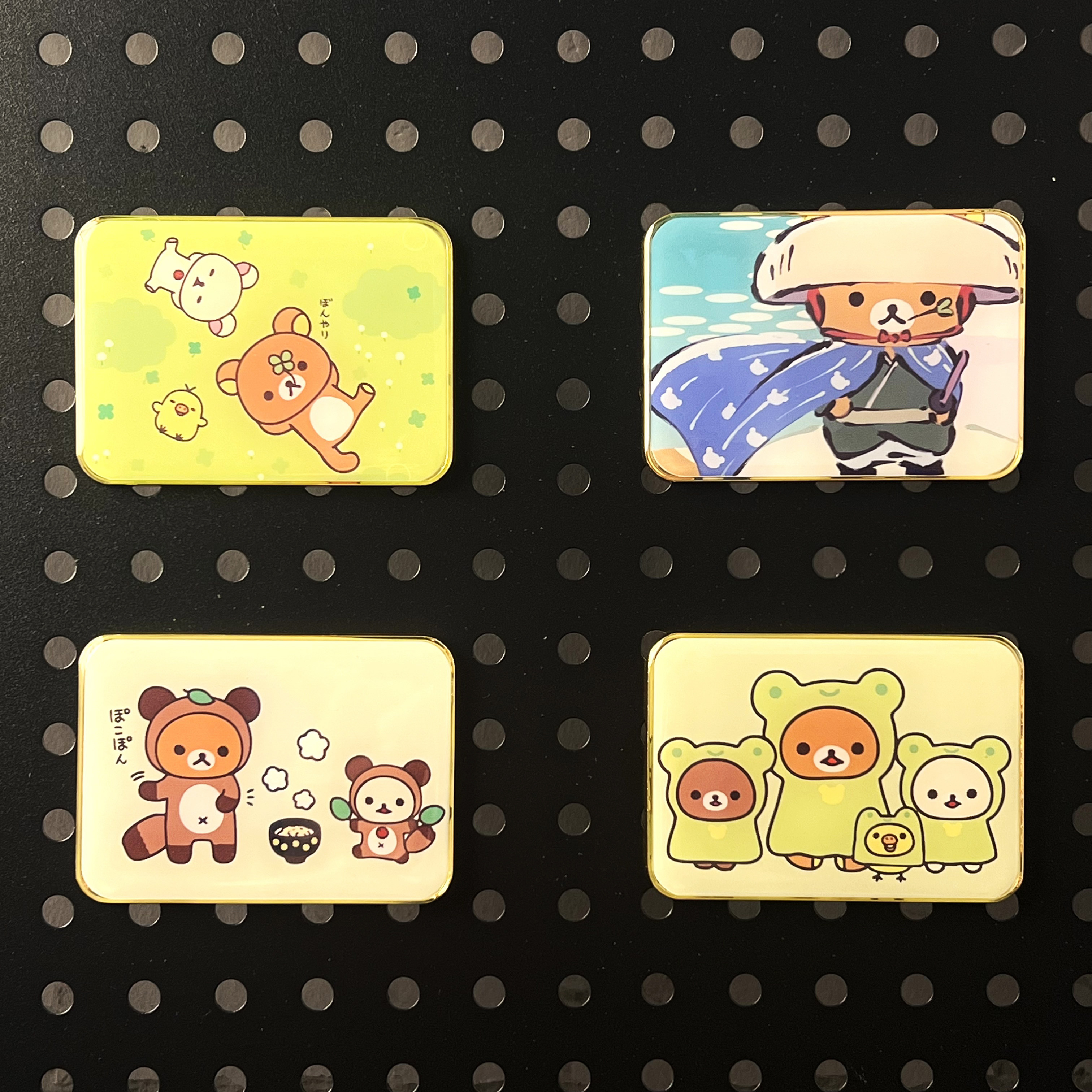 轻松熊系列冰箱贴2026新款金属滴胶工艺可爱装饰