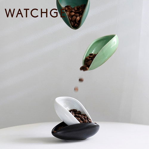 WATCHGETt咖啡豆盘陶瓷称豆盘