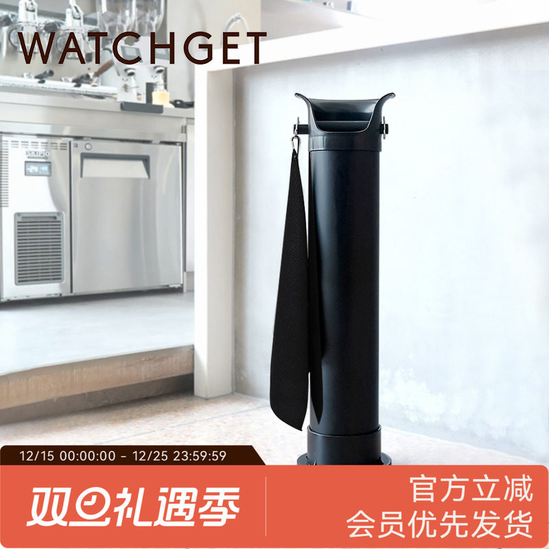 立式粉渣桶 咖啡落地敲渣盒桶挂钩抹布大容量垃圾袋长筒器 店商用