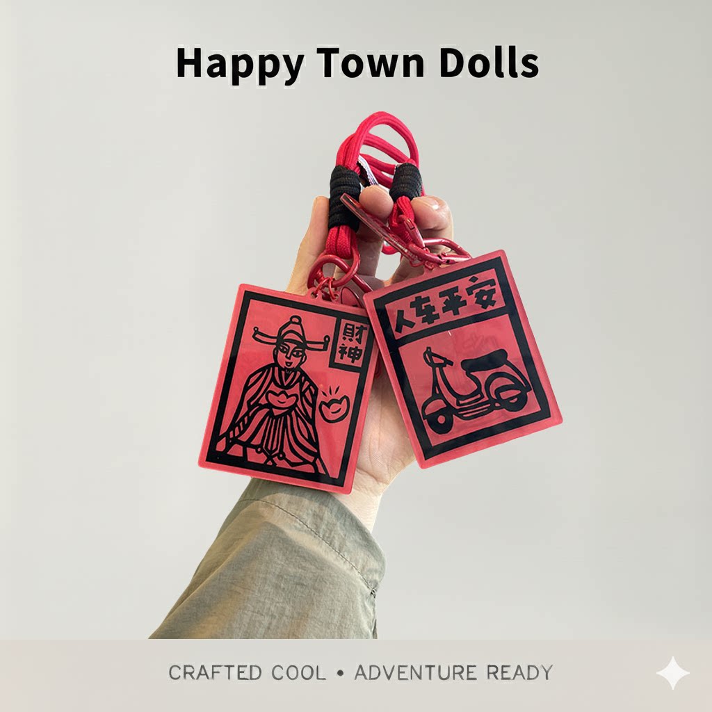 山神保佑甲马钥匙扣减脂娘娘自行车挂攀岩登山骑行平安符背包挂件