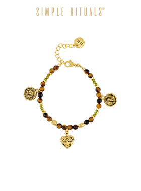 Simple Rituals虎眼石水晶三吊坠手链轻奢复古小众手串25新款手饰