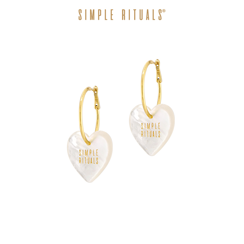 【胡可同款】Simple Rituals夏日之爱天然海贝纯银耳环新款耳饰女