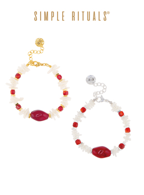 Simple Rituals意大利节日限定新款威尼斯琉璃卡布里之旅红色手链