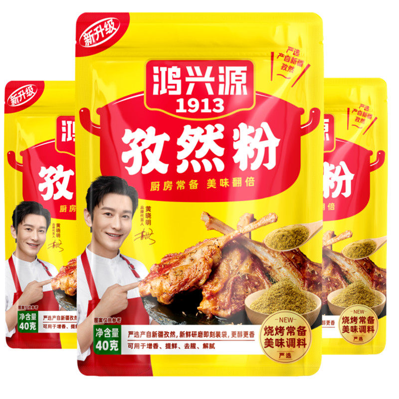 鸿兴源孜然粉袋装撒料烧烤调料烤面筋鸡叉骨羊肉串腌料孜然面蘸料