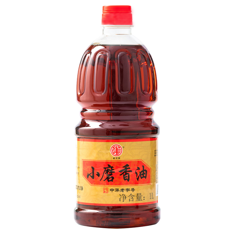 崔字牌小磨芝麻油香油纯正火锅蘸料油碟凉拌调馅无添加1L桶装商用