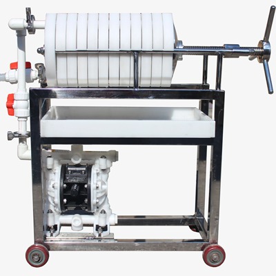 PP聚丙烯板框过滤器 200型  4升固体容量 实验室小型滤膜过滤器