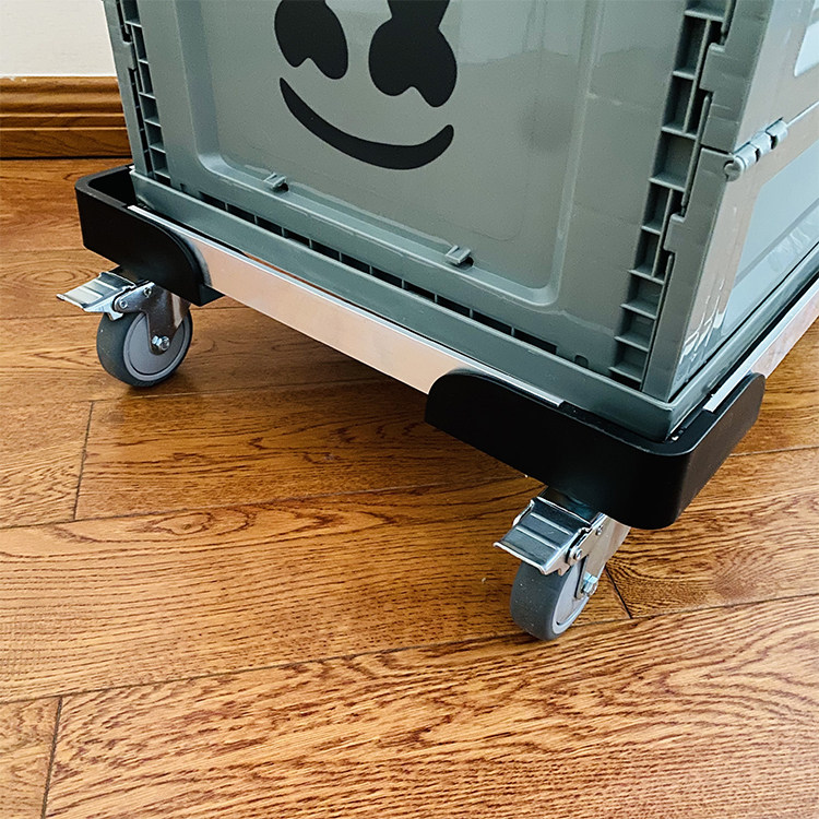 铝合金乌龟车  折叠箱配套平板手推车搬运车 四轮带2个刹车工具车