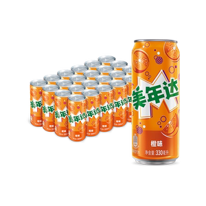 美年达橙味碳酸饮料330ml*24