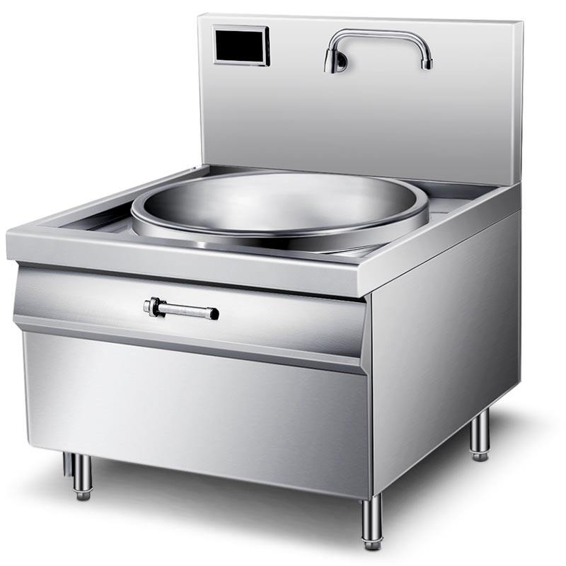 商用电磁大锅灶食堂工厂爆炒大型凹面电磁炉单头大功率商业电炒炉