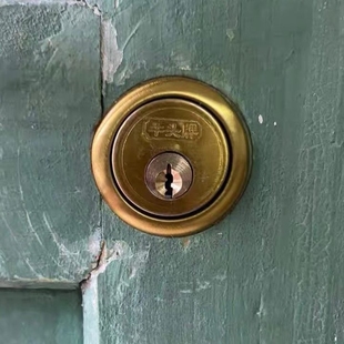 二保险锁牛头牌弹子门锁室内双保险牛头锁外木门锁头外装门锁