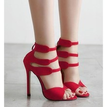 Ladies Red wedding   high heels Sandals girl pumps