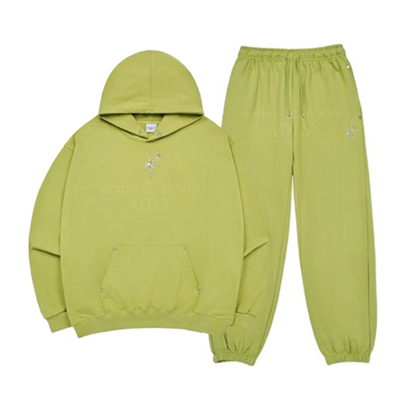 ADLV休闲运动套装款潮流连帽卫衣裤子套装秋冬韩国潮牌两件套男女
