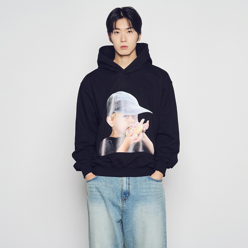 ADLV新款宝宝泡泡头像连帽卫衣