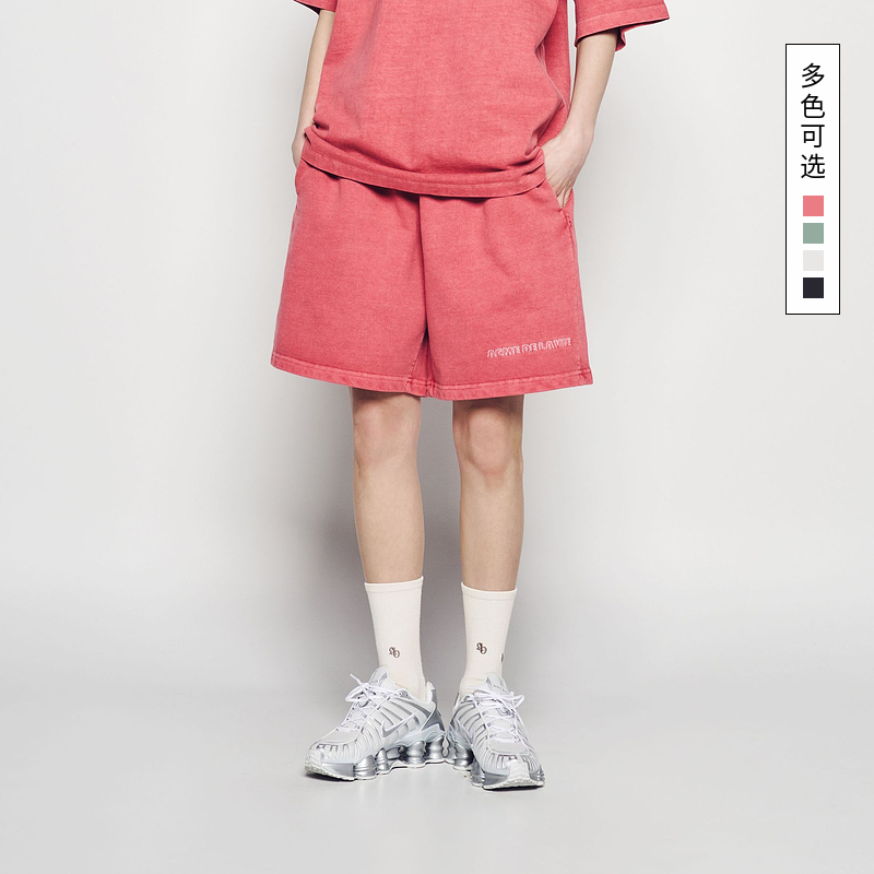 ADLV 2025春夏新品裤子简约logo印花宽松休闲情侣款百搭时尚短裤