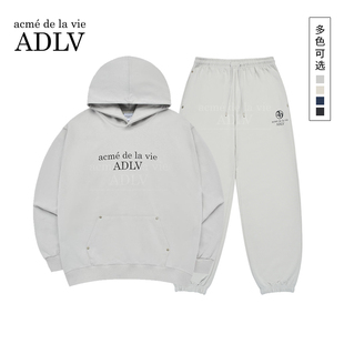 ADLV净汉JEONGHAN同款连帽衫春秋季新款休闲卫衣休闲裤长裤子套装