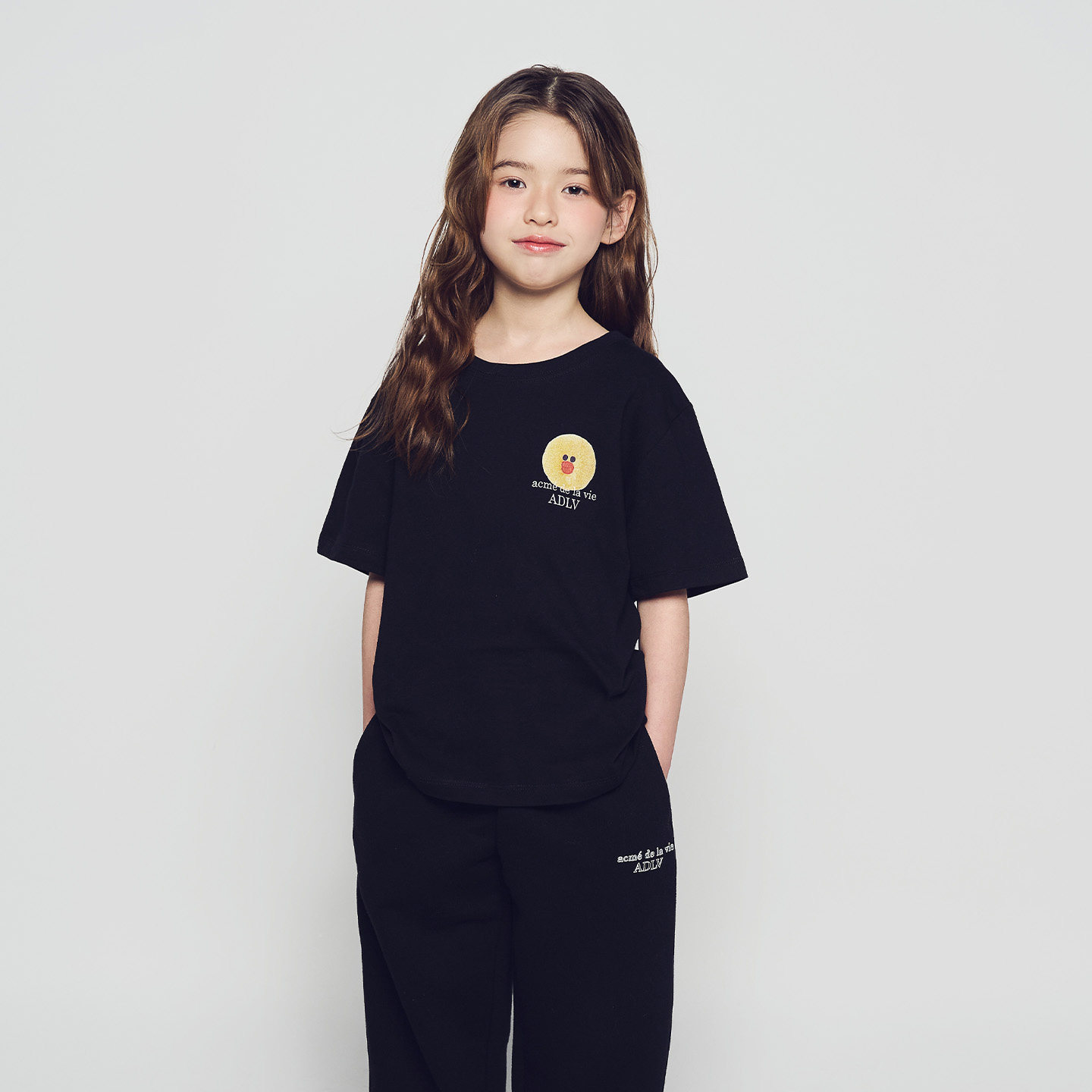 ADLV LINE FRIENDS儿童基础款短袖2026年新款T恤潮流童装大童男女