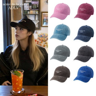 ADLV韩国潮牌帽子女2025新款冬季经典刺绣Logo棒球帽休闲情侣款男
