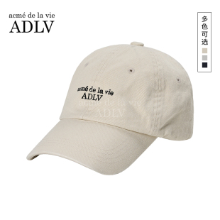 休闲百搭鸭舌帽潮流街头帽子 ADLV 简约徽章棒球帽遮阳时尚