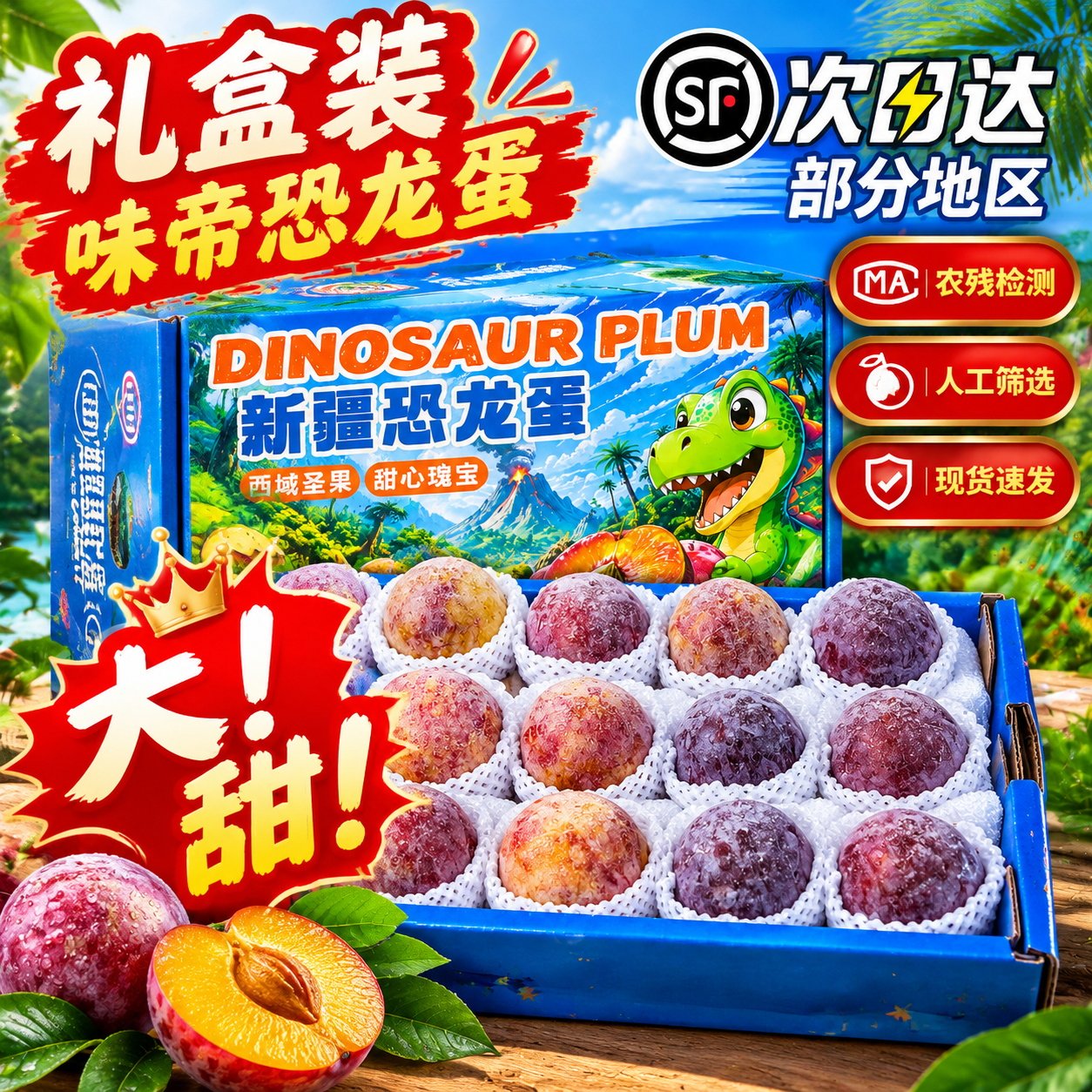 【中秋顺丰礼盒】恐龙蛋李子团购