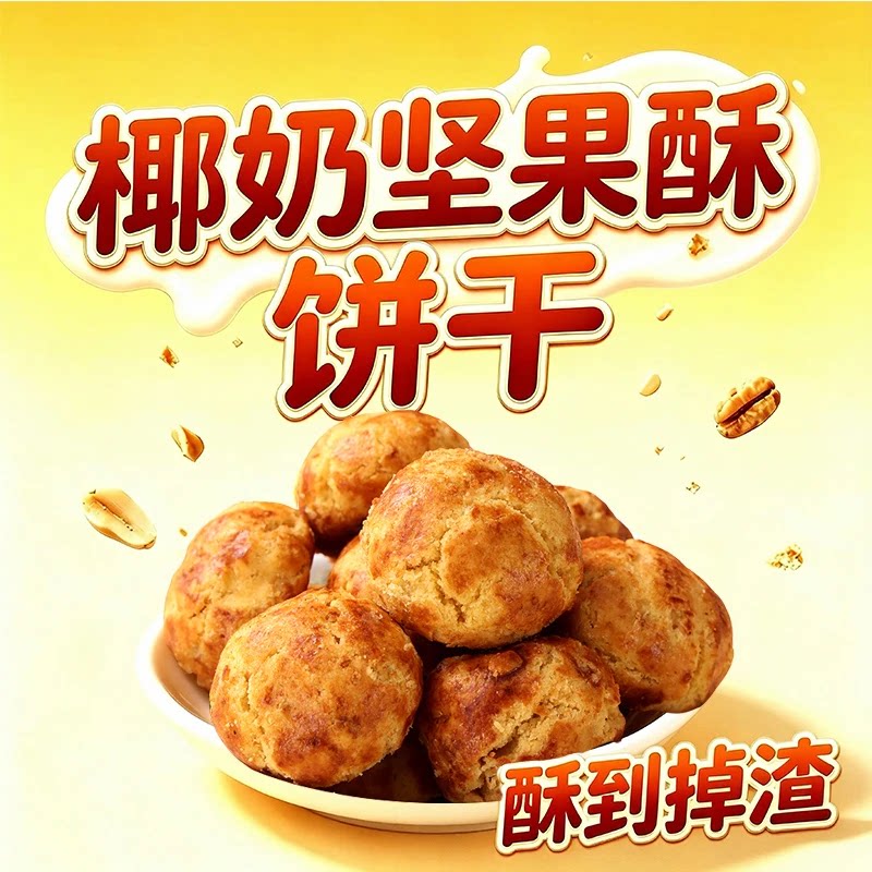 椰奶坚果酥饼干袋装核桃酥饼